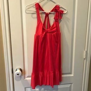 Betsey Johnson Pink Swim Cover-up w/ bow accents